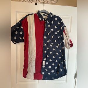 Mens vintage Ralph Lauren American flag shirt
